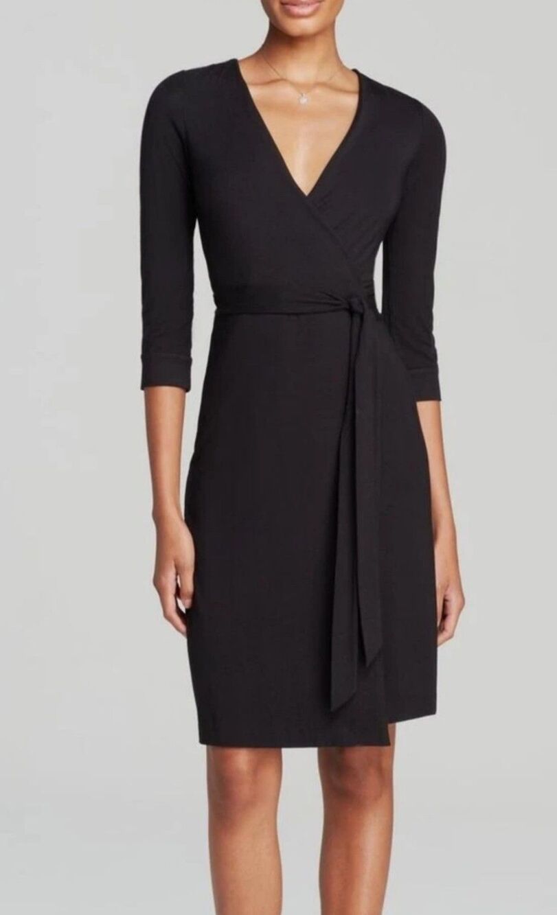 Diane von Furstenberg DVF Julian Wrap dress 3/4 sleeve Chocolate Brown Sz 6 ZZZ